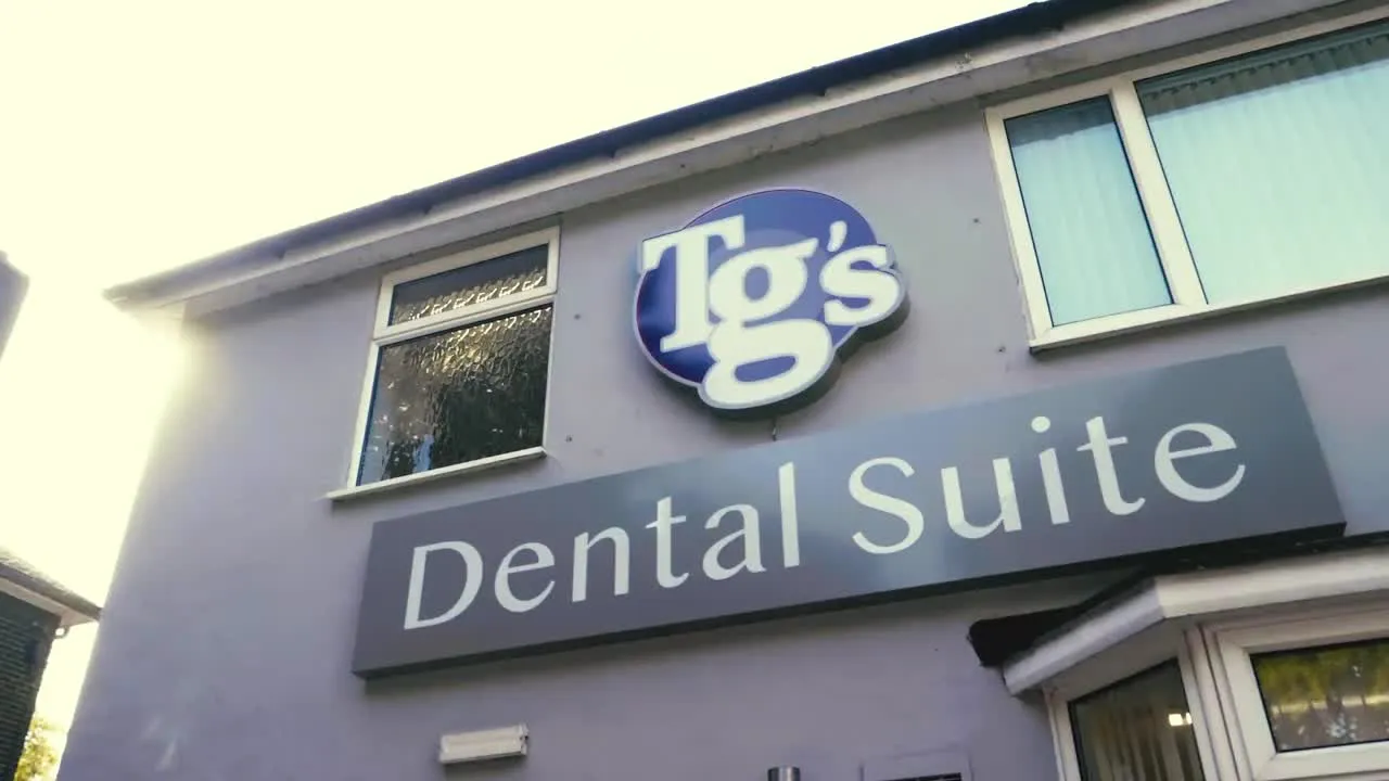 TG's Dental Suite signage above the entrance to the practice